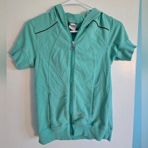 Nike Mint Green Short Sleeve Hoodie Size Small